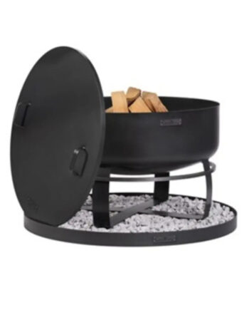 Cook King   Vikingâ     80 Cm Havebålfad Med Låg Og 100 Cm Rund Stenbase