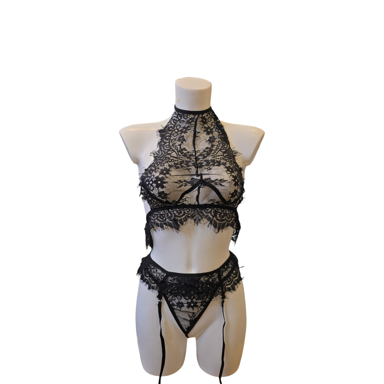 Dame Lingerie Sæt Sort Medium