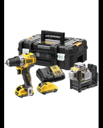 Dewalt 12v Sæt Skruemaskine 360gr Laser 2x2 0ah Dck212d2t-qw
