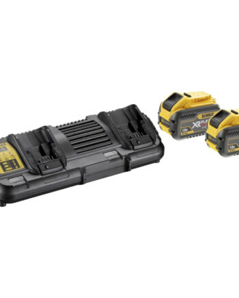 Dewalt 18 54v Xr Flexvolt Batterisæt Med     9ah Batterier Og Dobbeltlader   Dcb132x2-qw
