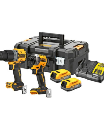 Dewalt 18v Xr Kombisæt Med Slagskruetrækker  Slagboremaskine    Powerstack Batterier   Dck2050e2t-qw