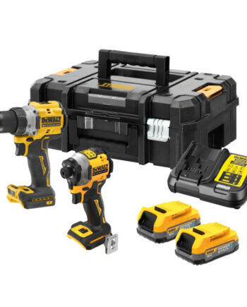 Dewalt 18v Xr Premium Kulløs Kombisæt Med Boremaskine Og Slagskruetrækker Inkl  Powerstack Batterier   Dck2051e2t-qw