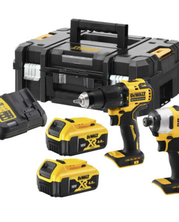 Dewalt 18v Xr Sæt Med Kulløs Kompakt Slagboremaskine Og Slagskruetrækker   Dck2062m2t-qw