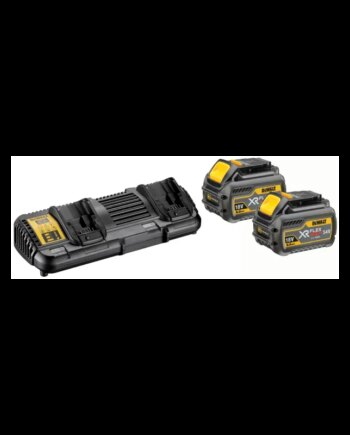 Dewalt Xr Flexvolt Dobbeltlader  2xbatt  6ah Dcb132t2-qw