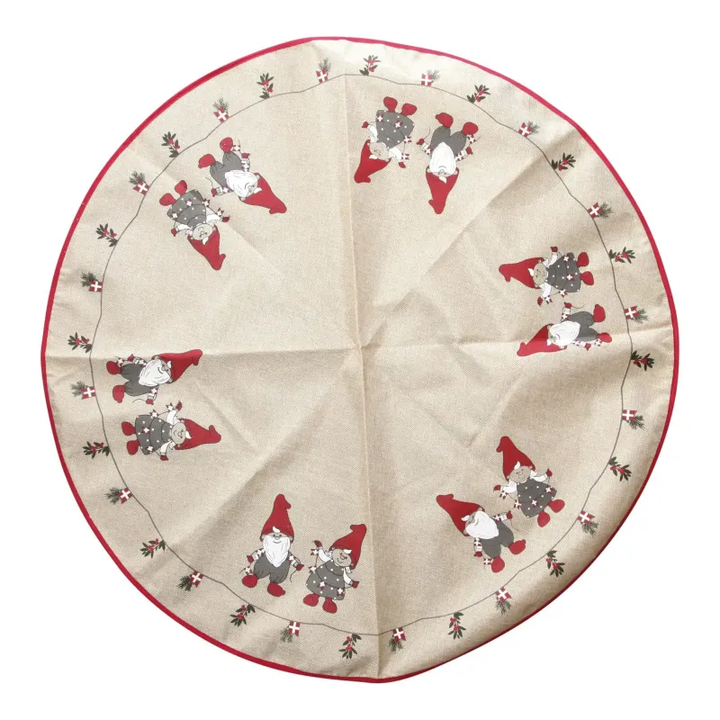 Dga Juletræstæppe Brun 100cm -med Nisser 24001909