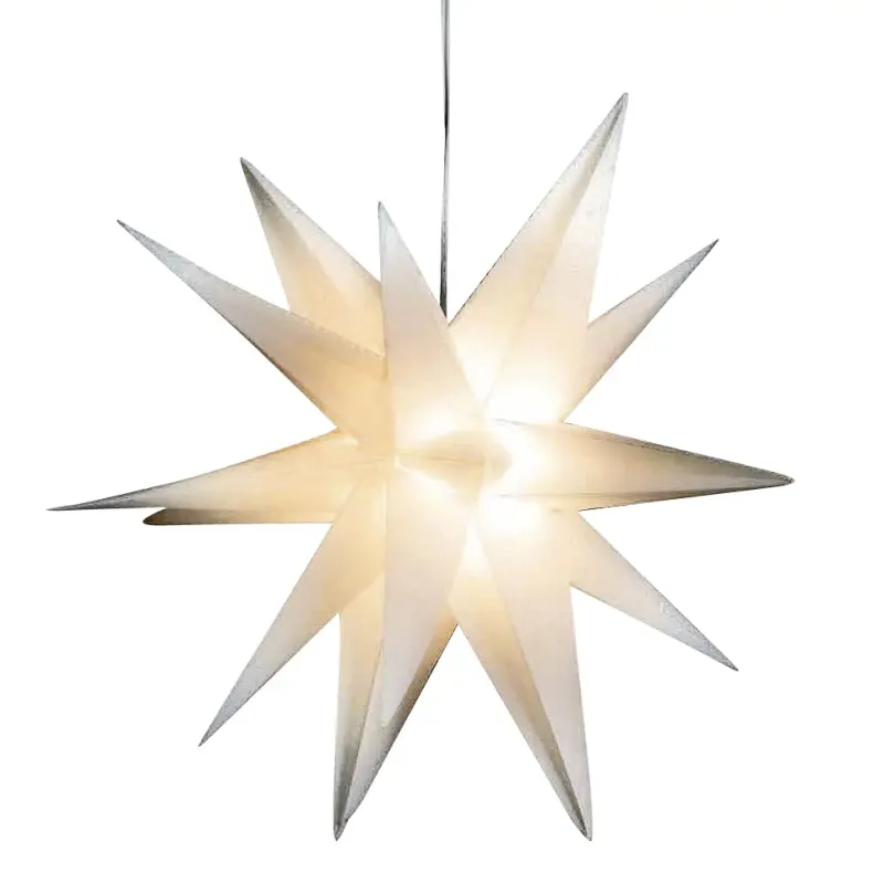 Dga Led Kæde Med   Stjerner Med 18 Takker Hvid25cm 25041009