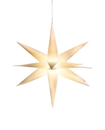 Dga Led Stjerne Med Timer   18 Hvid60x60x60cm 25041006
