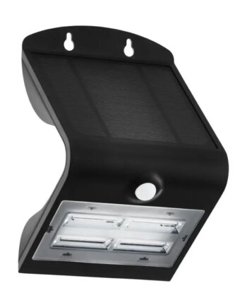 Eglo Lamozzo Solcelle Væg Sensor 440lm 2000mah 3000 4000 6000k Ip54 Sort Solcellelampe 900255