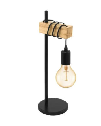 Eglo Townshend   Bord Sort Træ Bordlampe 32918