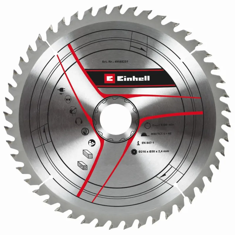 Einhell Tct-rundsavsklinge ø216x30 Mm T48