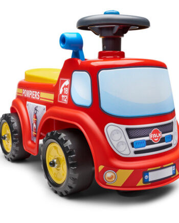 Falk Brandbil Ride-on Med Opbevaringsrum  Rat Og Horn