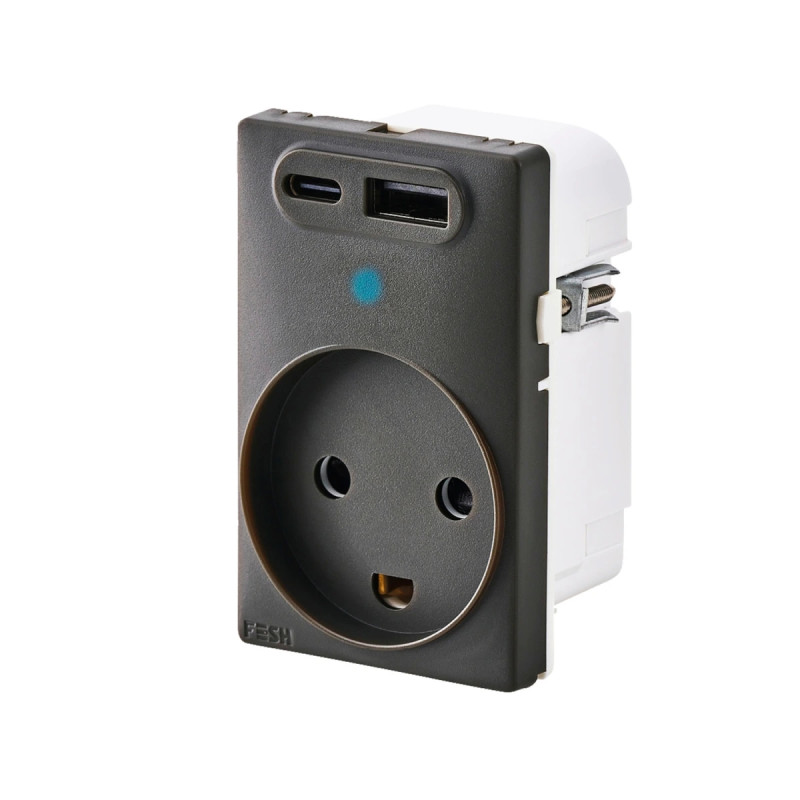 Fesh Curveline Stikudtag     Usb         Koksgrå 104203