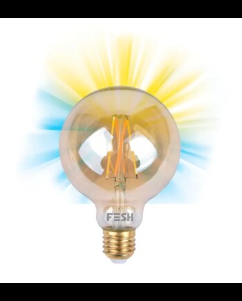 Fesh Smart Home Led Pære   Kold Varm Deko E27   5w Amber   95