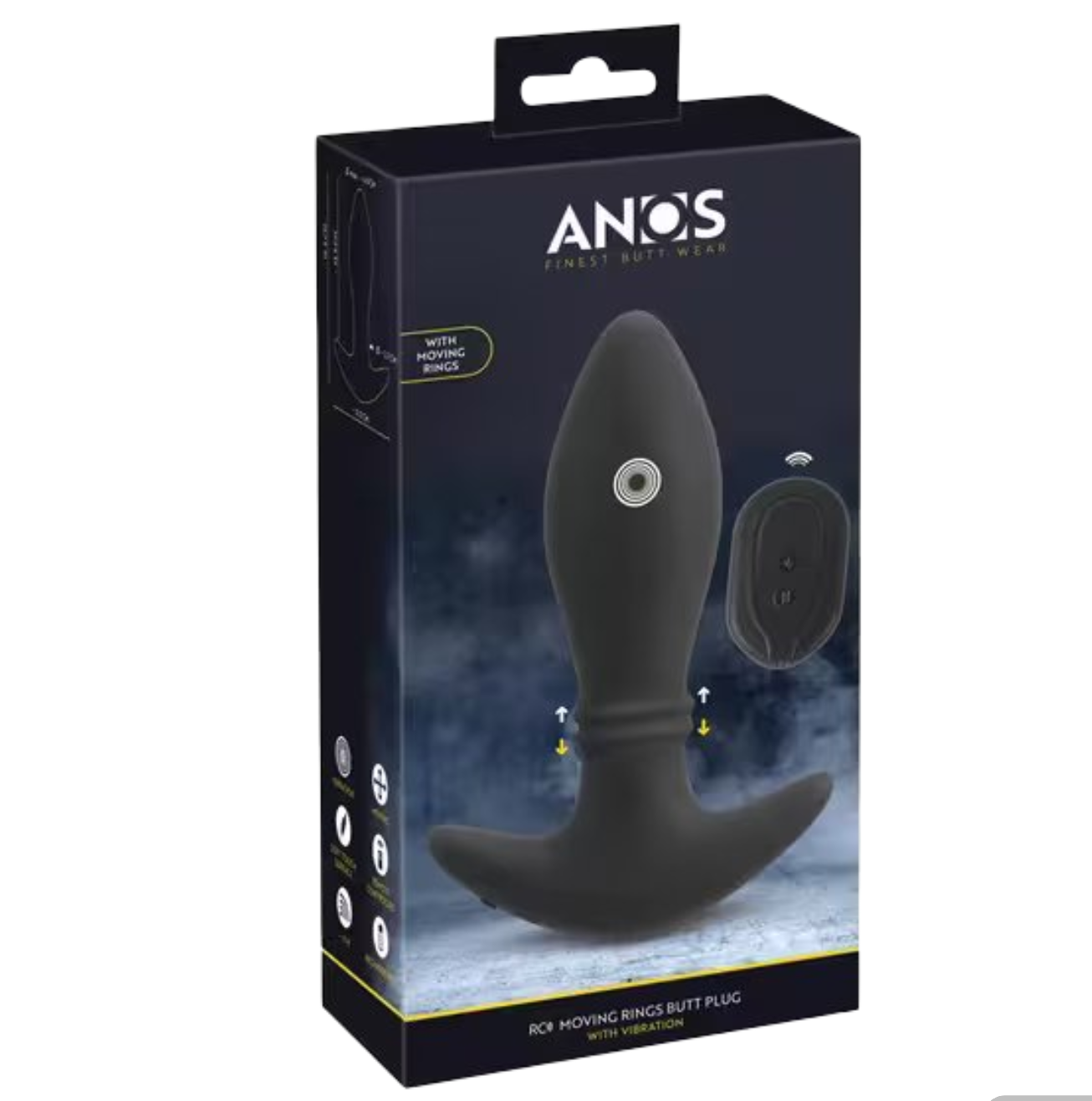 Anos Rc Moving Rings Butt Plug With Vibration