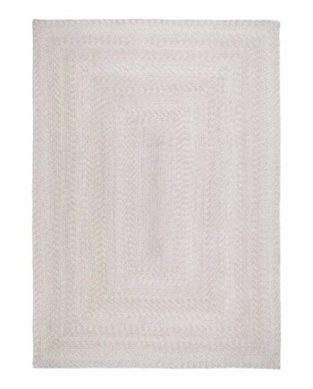 Flettet Tæppe   Sand Lavet Af 100  Genanvendt Plastik 140x200 Cm 3981305