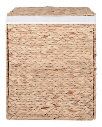 Foldbar Vasketøjskurv Med Låg   Vandhyacinth Inkl Inderpose 43x32x55 Cm 4401365