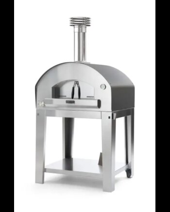 Fontana Forni Mangiafuoco Antracite Gas Pizzaovn Med Vogn