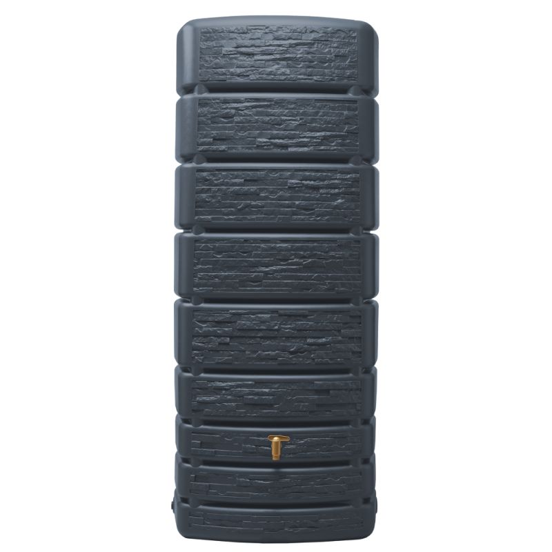 Garantia Slim Stone Regnvandsbeh  500l Grå Granit Med Plasthane