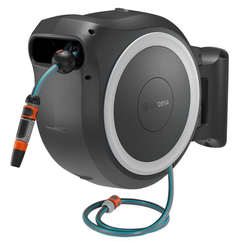 Gardena Batteridrevet Vægslangeboks Powerroll Hvid   35m  Solo 18642-55