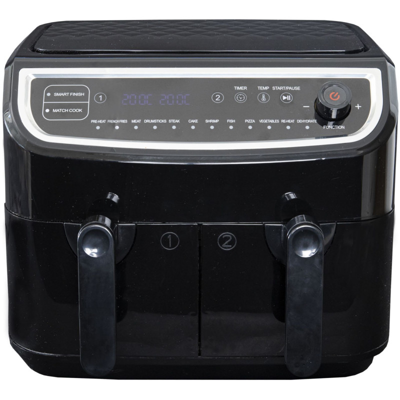 Gastronoma Dobbelt Airfryer 2400w 9l Sort Airfryer