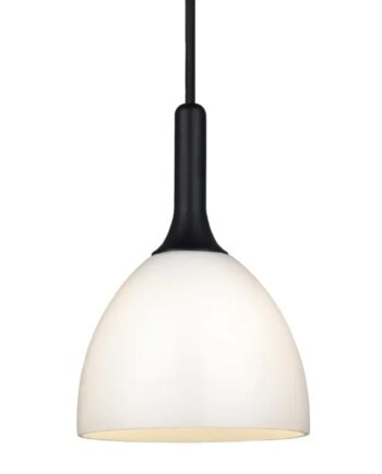 Halo Design Bellevue Pendel ø14 G9  Opal   Sort-træ 742233
