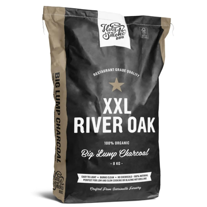 Holy Smoke Bbq Restaurant Grade Premium Trækul Riveroak Kg