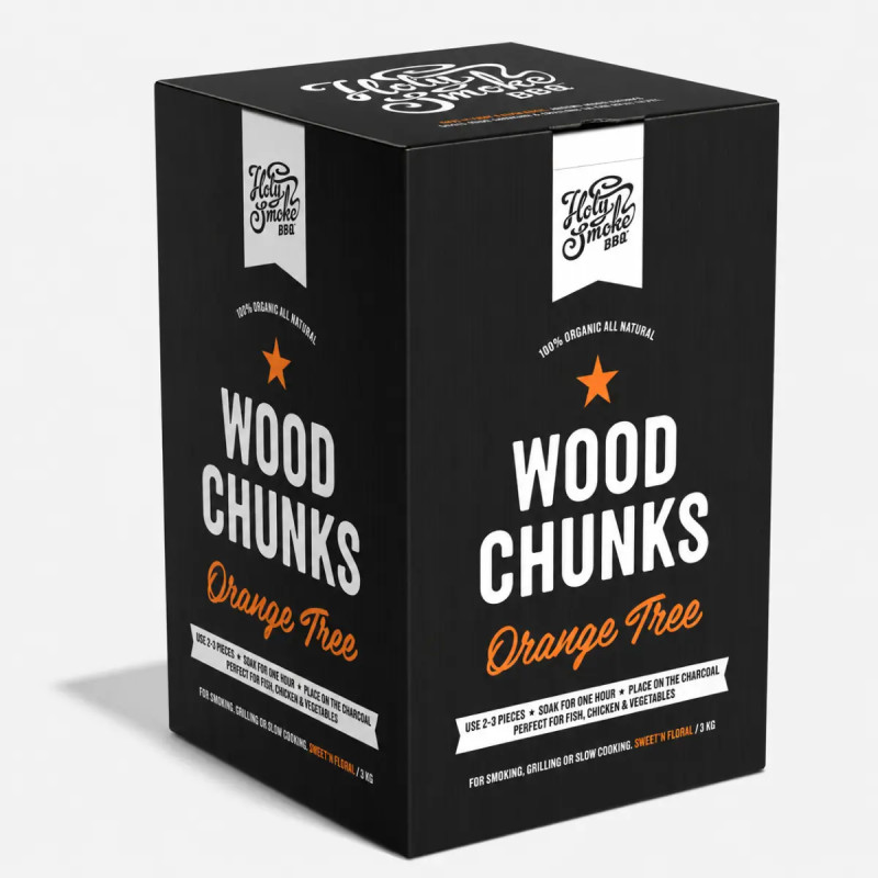 Holy Smoke Bbq Røgtræ Chunks Appelsin Kg