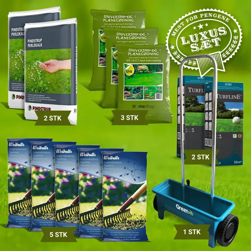 Homeshop Deluxe Plænepakke 200m2 Pakke Med Strøvogn