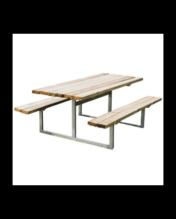 Hortus Bord- Bænksæt  Quot Ydun Quot  Trykimprægneret Og Galvaniseret Stel Uden Ryg  : 175    : 140 Cm 801-085