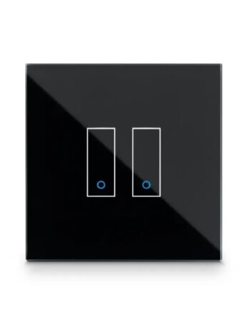 Iotty Smart Switch Double Button Faceplate Design Your Own Smart Switch Colour: Black