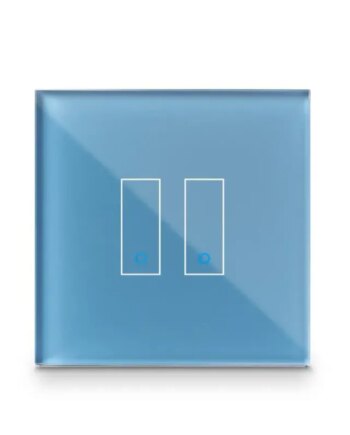 Iotty Smart Switch Double Button Faceplate Design Your Own Smart Switch Colour: Cyan