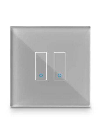 Iotty Smart Switch Double Button Faceplate Design Your Own Smart Switch Colour: Grey