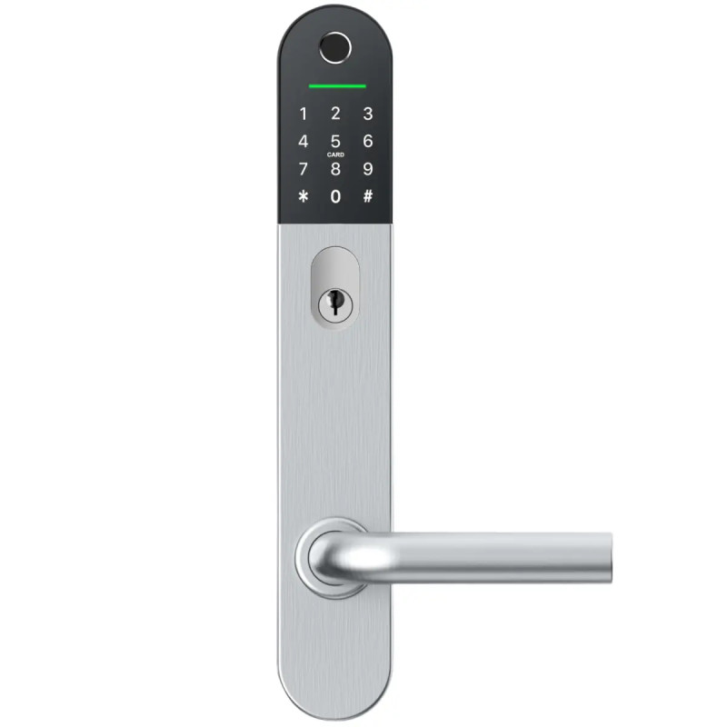 Jasa Guard Elektronisk Dørlås Til Oval Cylinder 49 Mm Børstet