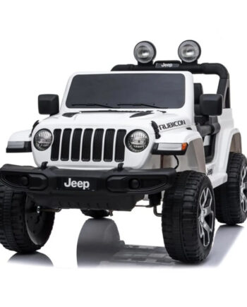 Jeep Wrangler Rubicon Hvid Med 4x12v Motor Elbil 6950241