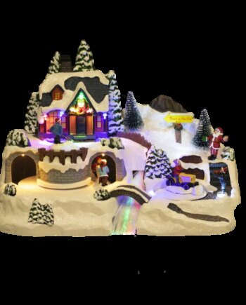 Juleby  Quot River Town Quot  Nordic Winter Med Lys Og Musik  Til Batteri