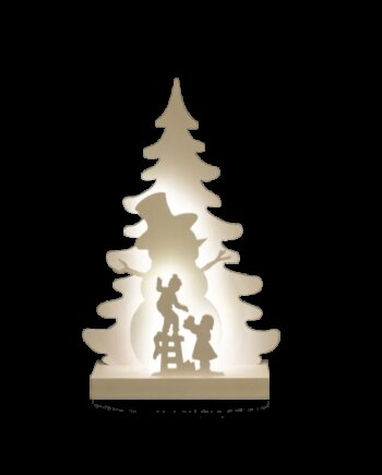 Julesilhuet 3d Led Med Snemand Motiv Nordic Winter
