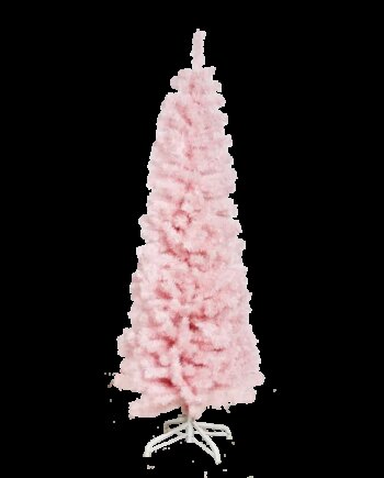 Juletræ Kunstig Smalt Pvc Bling  Klasse    180x68 Cm   Led  Lyserød Nordic Winter