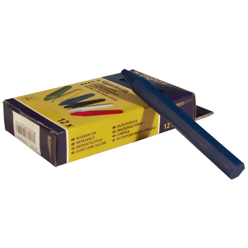 Jumbo Blåt Tømrerkridt 12x120mm æske   12 Stk  Bly402