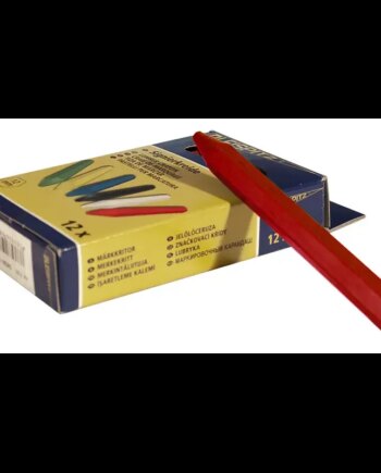 Jumbo Rødt Tømrerkridt 12x120mm æske   12 Stk  Bly405