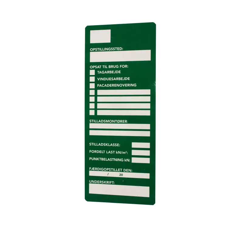Jumbo Sikkerhedsskilt Scaftag
