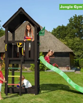 Jungle Gym Club Legetårn Komplet Ekskl  Rutschebane  Grundmalet Sort 806-284b
