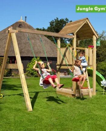 Jungle Gym Club Legetårn Komplet Inkl  Swing Module Xtra Ekskl  Rutschebane 804-284sb