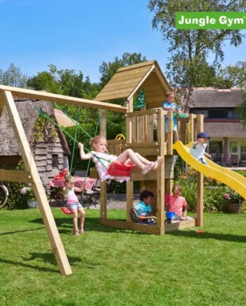 Jungle Gym Cubby Legetårn Komplet Inkl  Swing Module Xtra Og Rutschebane 804-269sx