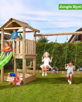 Jungle Gym House Legetårn Komplet Inkl  Rutschebane 804-312n
