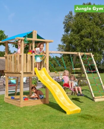 Jungle Gym Hut Legetårn Komplet Inkl  Climb Module Xtra Ekskl  Rutschebane 804-282cb
