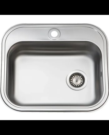 Juvel Køkkenvask Bmk480b1   Hanehul Og Strainer  Mat  Kummemål 480x340x147 Mm
