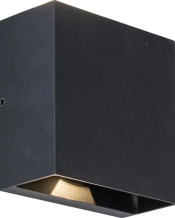 Lutec Væglampe Udendørs Gemini Beams Sort 110x110x60mm  Med   Forskellige Lysmønstre