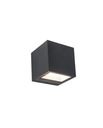 Lutec Væglampe Udendørs Gemini Sort 88x86x85mm