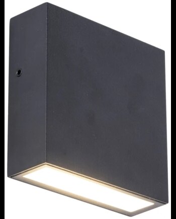 Lutec Væglampe Udendørs   Gemini Xf Sort    36x110x110mm