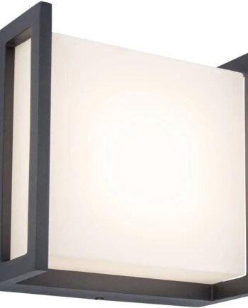 Lutec Væglampe Udendørs Qubo Mørkegrå140x140x72mm